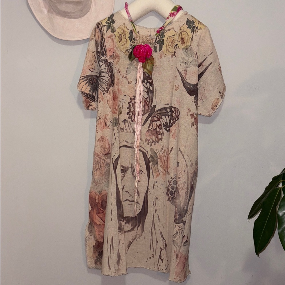 Woven Kaftan Dress
